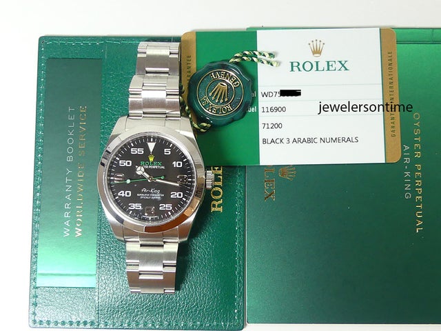 2017 Rolex SS AirKing 40mm, ref 116900 box/papers